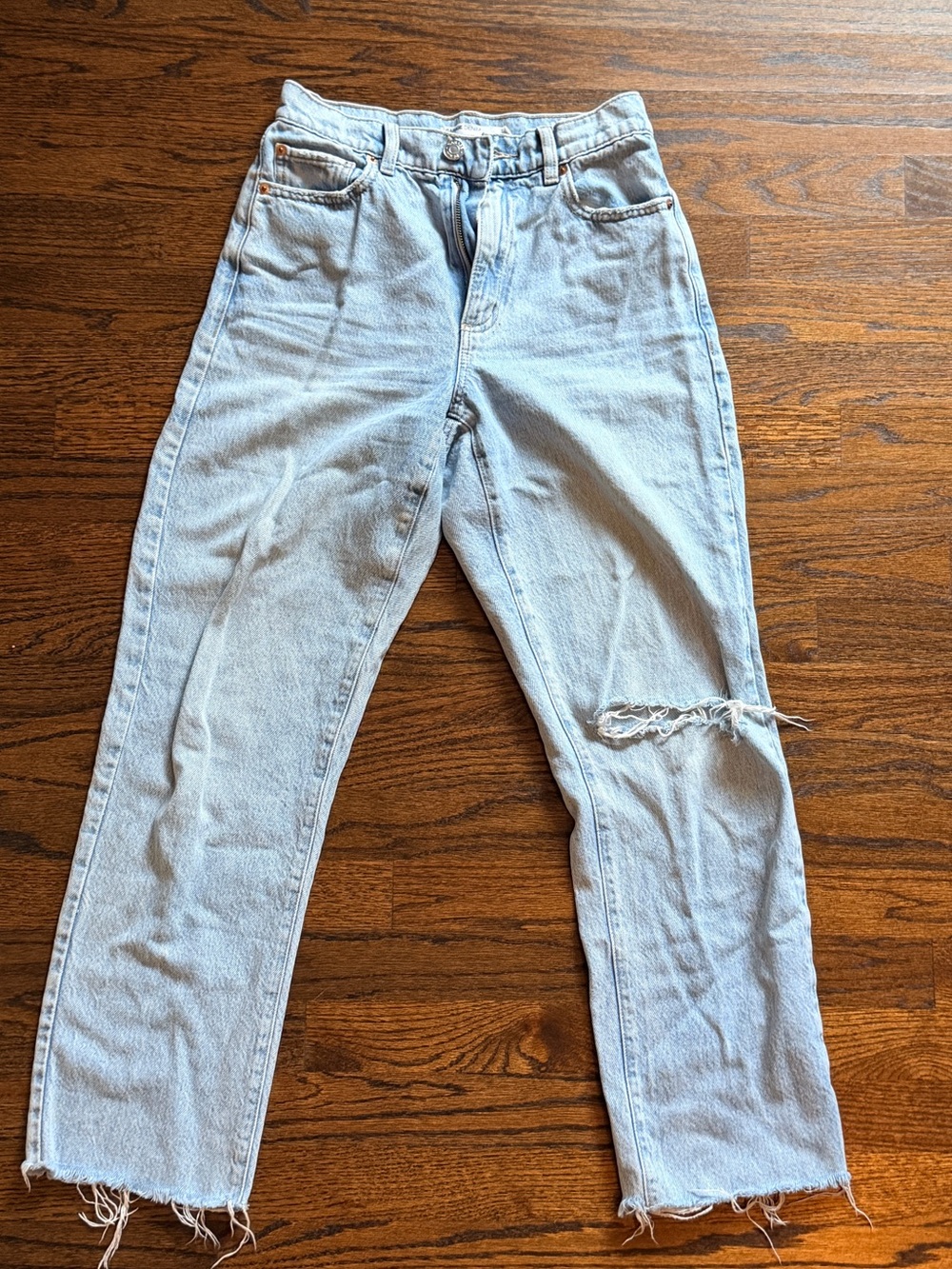 Garage Light Blue Straight Leg Jeans